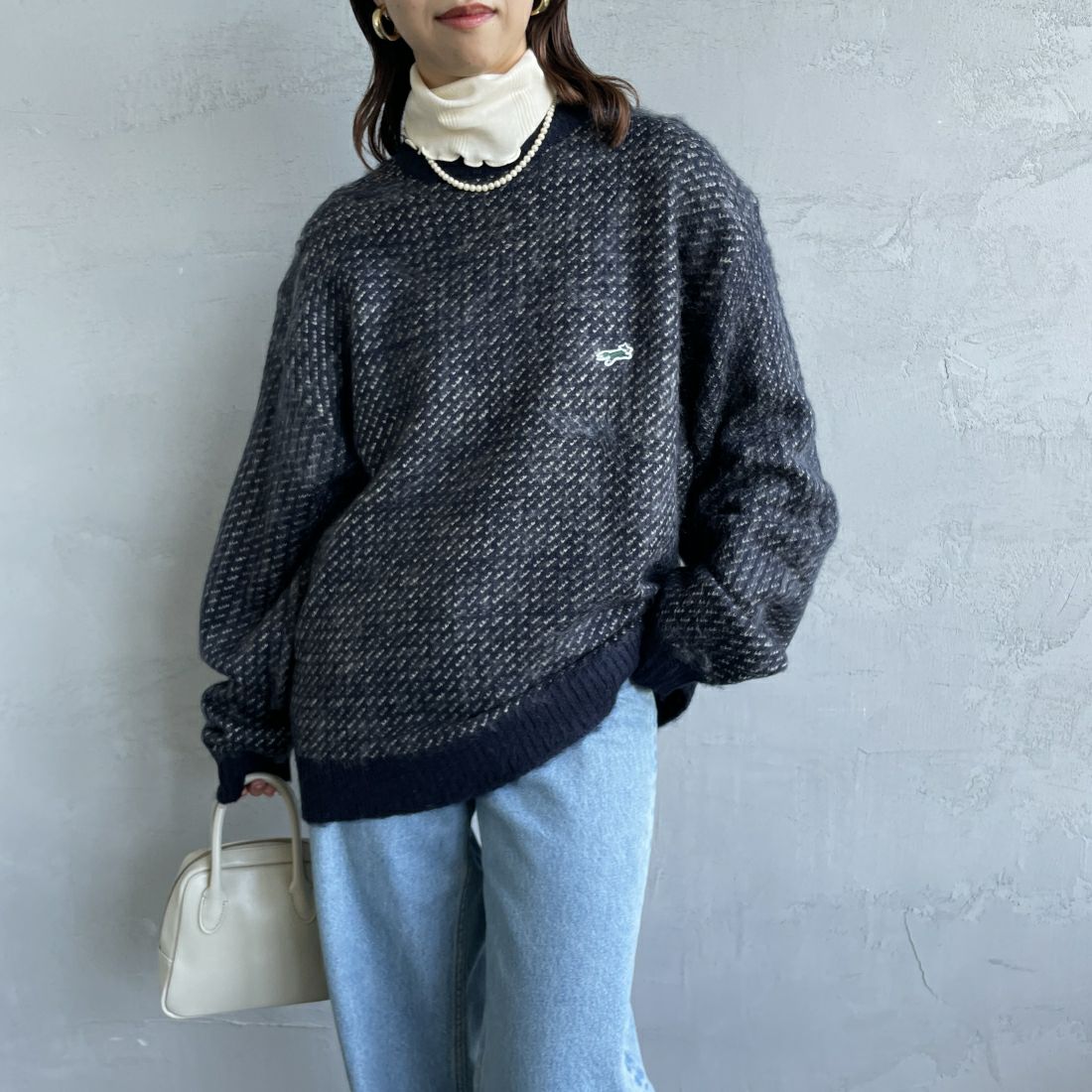 THE FOX [ザフォックス] 別注 シャギージャガード クルーネックニット [TC23F012-JF]