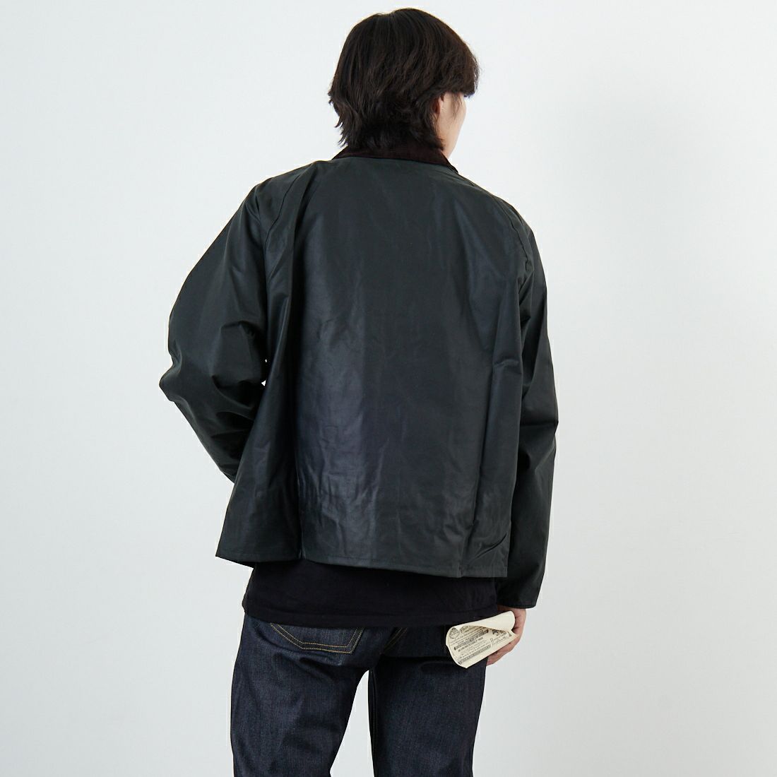 Barbour [バブアー] BEDALE/ビデイル ワックス コットン ブルゾン(オーバーサイズ フィット) [MWX1679] SG91 &&モデル身長：168cm 着用サイズ：38&&
