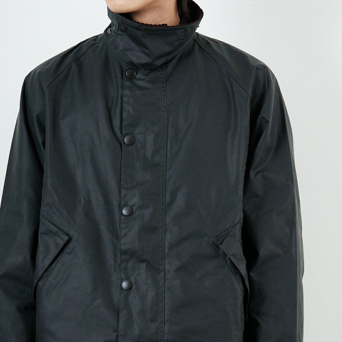 Barbour [バブアー] BEDALE/ビデイル ワックス コットン ブルゾン(オーバーサイズ フィット) [MWX1679] SG91 &&モデル身長：168cm 着用サイズ：40&&