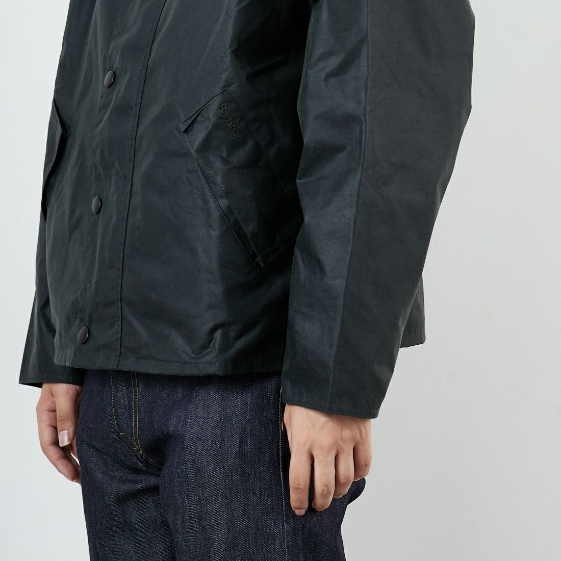Barbour [バブアー] BEDALE/ビデイル ワックス コットン ブルゾン(オーバーサイズ フィット) [MWX1679] SG91 &&モデル身長：168cm 着用サイズ：40&&