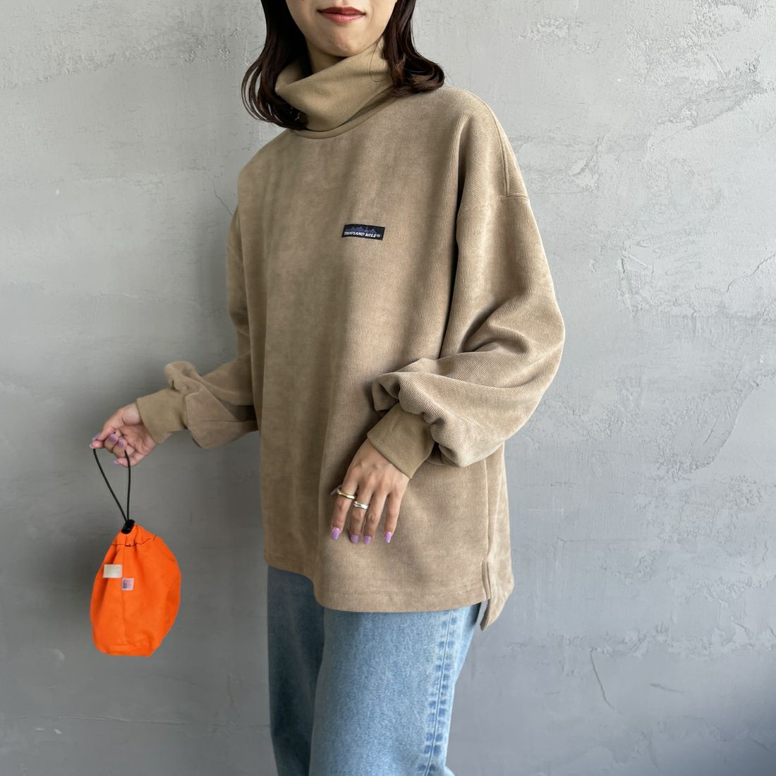 THOUSANDMILE】KNIT FLEECE CARDIGAN WOMENS/ニットフリースカーディガン-