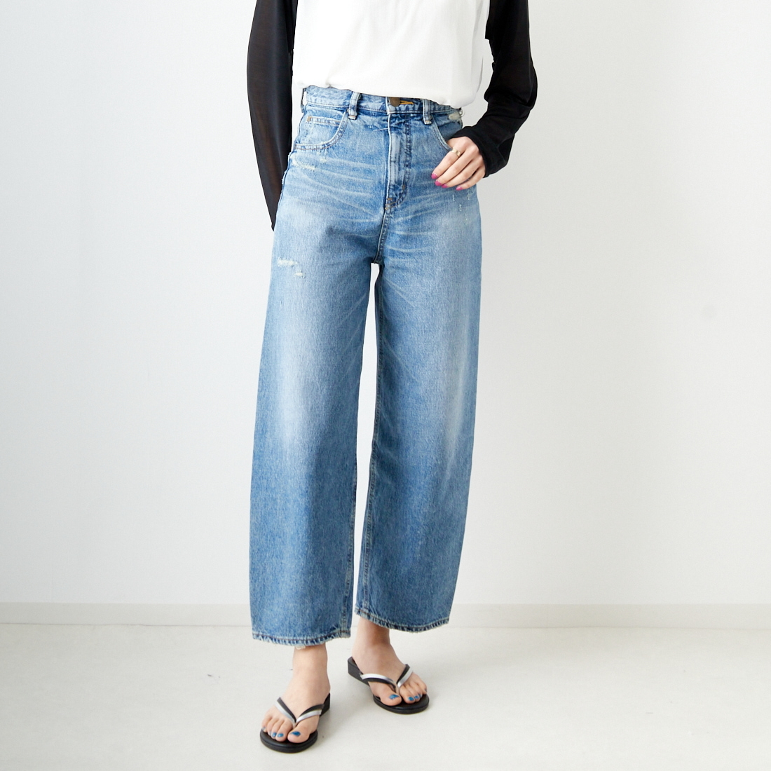 BLACK BY MOUSSY [ブラックバイマウジー] PUNAロングデニムパンツ 