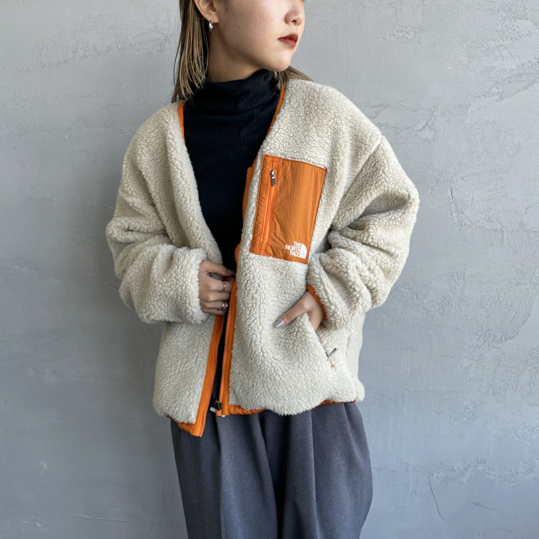 THE NORTH FACE [ザ ノースフェイス] リバーシブルエクストリームパイルカーディガン [NP72334]
