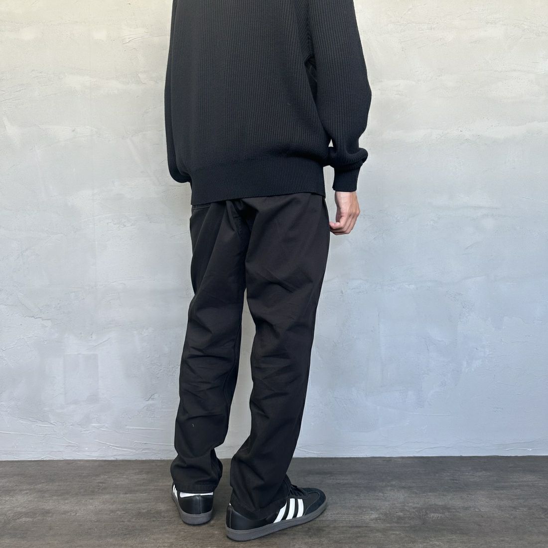 GRAMiCCi [グラミチ] ルーズテーパードリッジパンツ [G114-OGT] BLACK &&モデル身長：167cm 着用サイズ：M&&