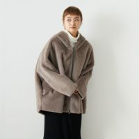 dignite collierフェイクムートンリバーシブルコート-