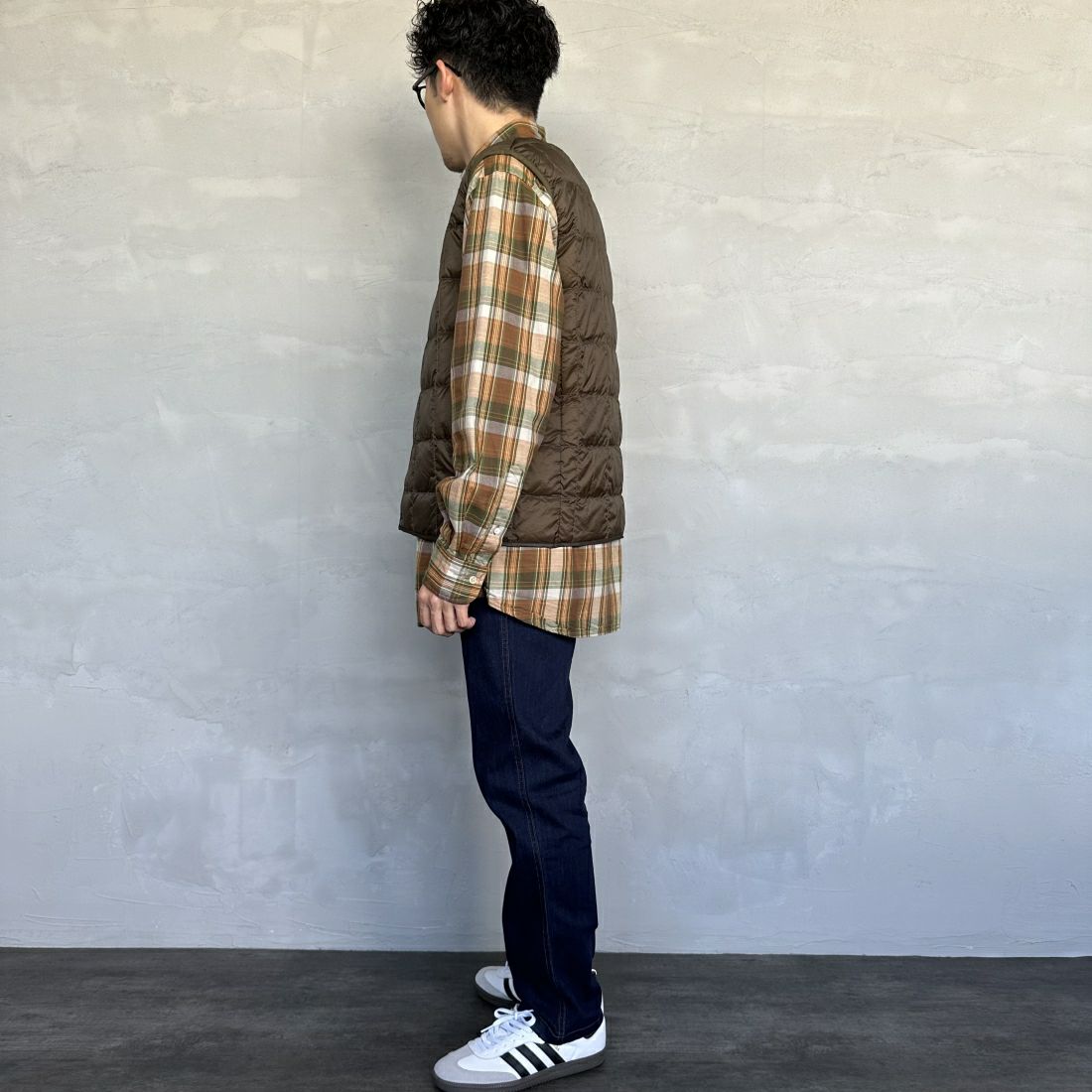 GRAMiCCi [グラミチ] ストレッチデニムNNパンツ クロップド [G112-OGSD] ONE WASH &&モデル身長：168cm 着用サイズ：M&&