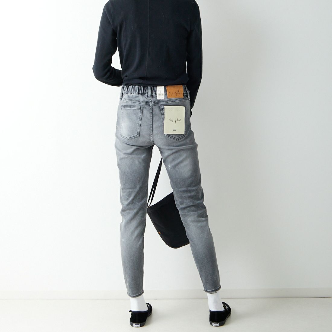 BIG JOHN [ビッグジョン] ヌードレッグ [MML106K] BK19 &&モデル身長：168cm 着用サイズ：S&&
