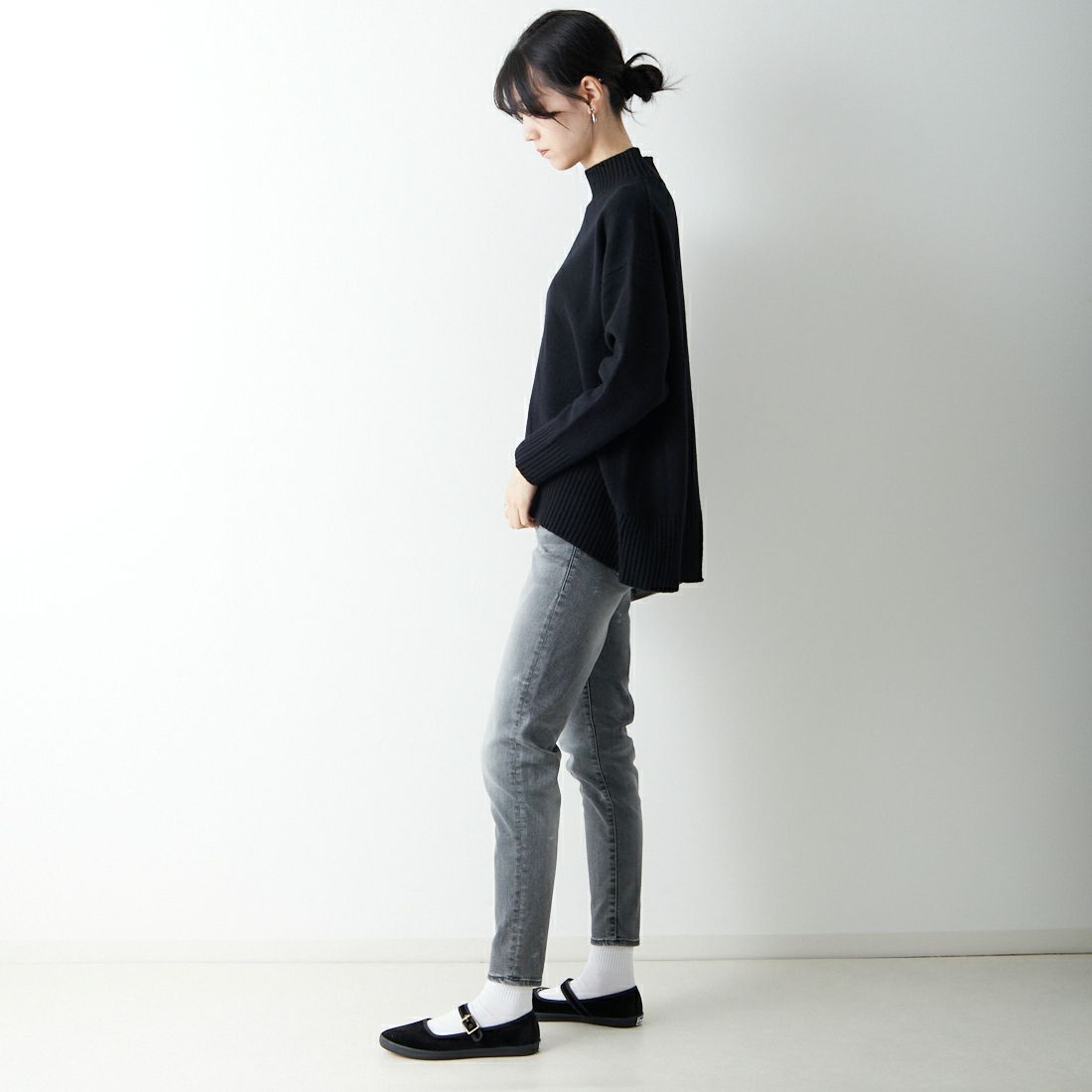 BIG JOHN [ビッグジョン] ヌードレッグ [MML106K] BK19 &&モデル身長：168cm 着用サイズ：S&&