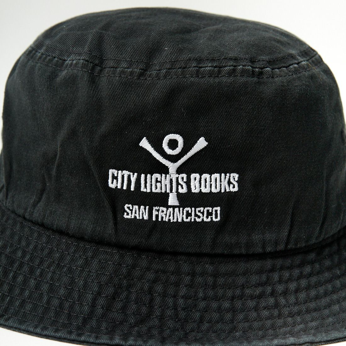 City Lights Bookstore [シティライツ ブックストア] ロゴ刺繍バケットハット [CL-G2] ﾛｺﾞﾌﾞﾗｯｸ