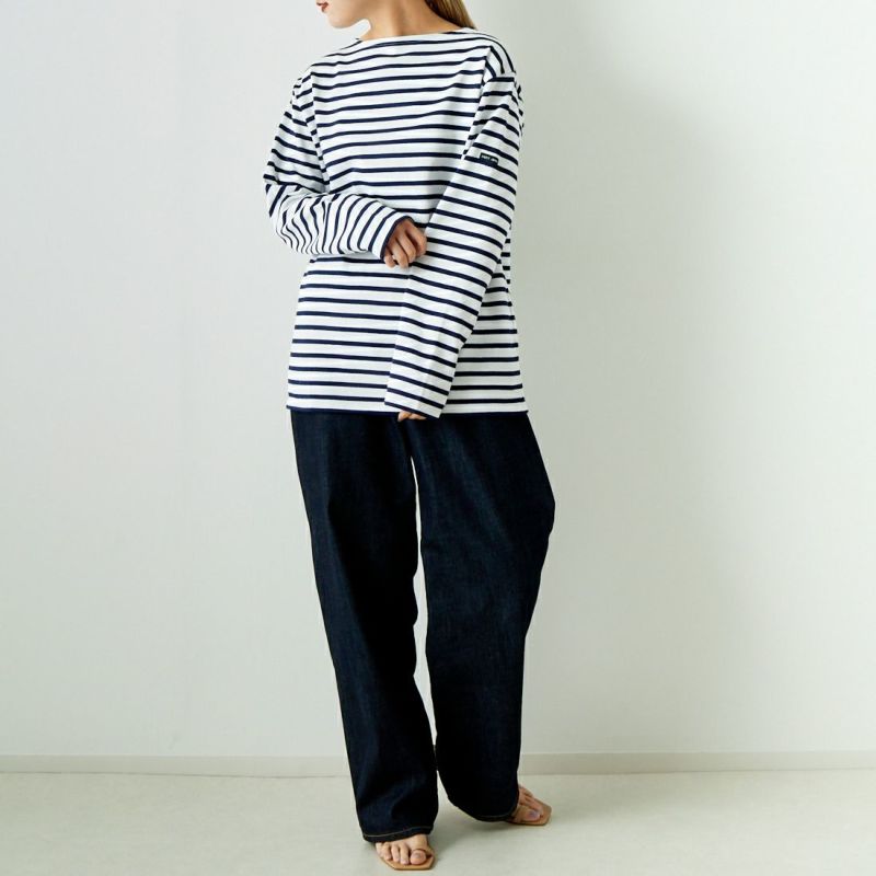 ST.JAMES [セントジェームス] バスクボーダーロングスリーブTシャツ [OUESSANT] NEI/MAR