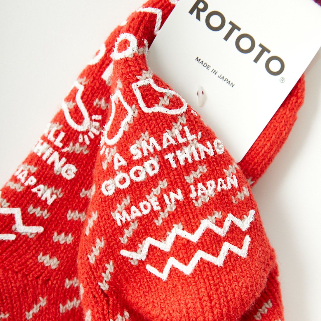 ROTOTO [ロトト] COMFYルームソックス BIRD EYE [R1375] SCARLET