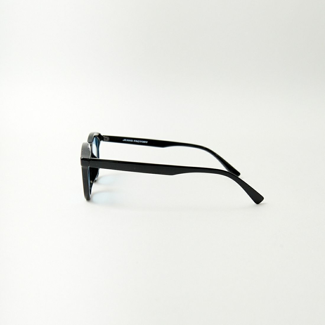JEANS FACTORY [ジーンズファクトリー] カラーレンズ ウェリントンフラットサングラス [86374] BLK/BLU