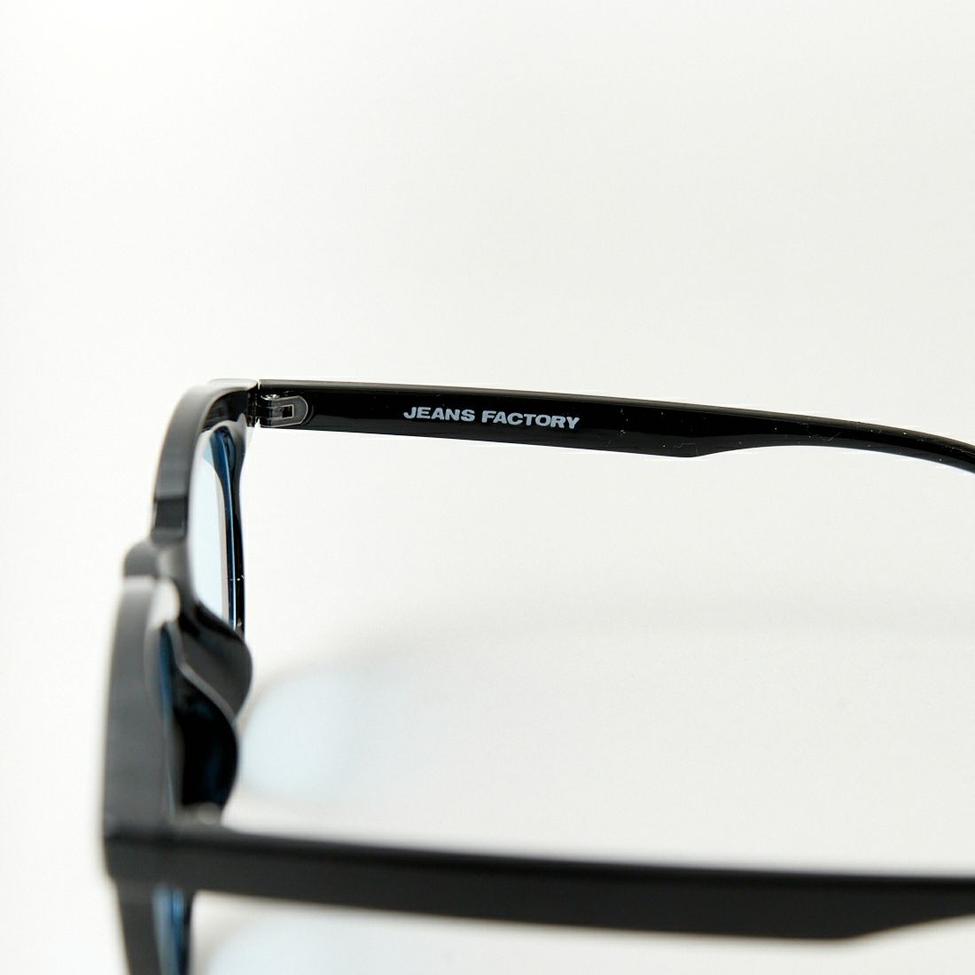 JEANS FACTORY [ジーンズファクトリー] カラーレンズ ウェリントンフラットサングラス [86374] BLK/BLU