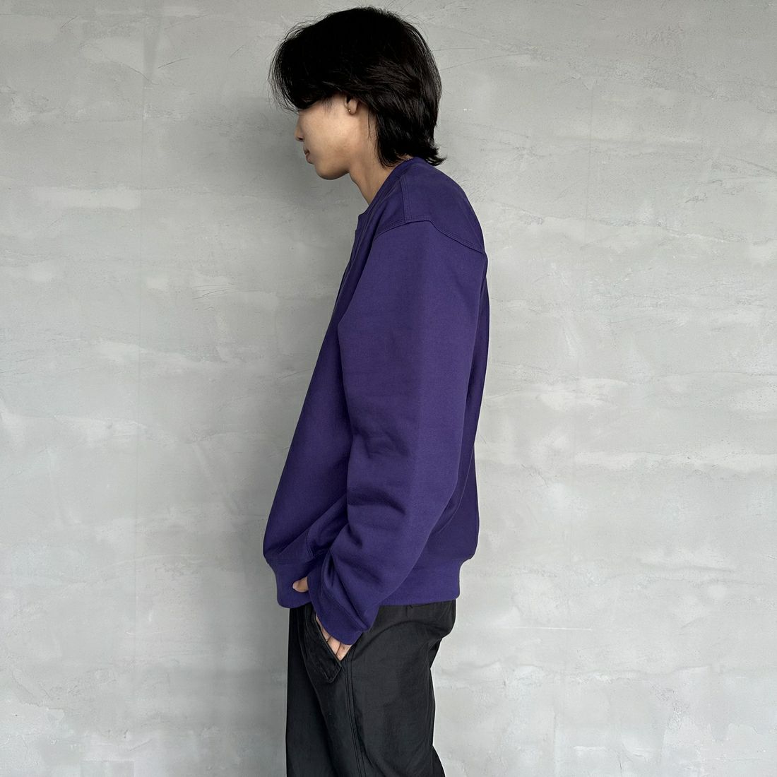 carhartt WIP [カーハートダブリューアイピー] アメリカンスクリプトスウェット [I025475] AURA &&モデル身長：179cm 着用サイズ：L&&