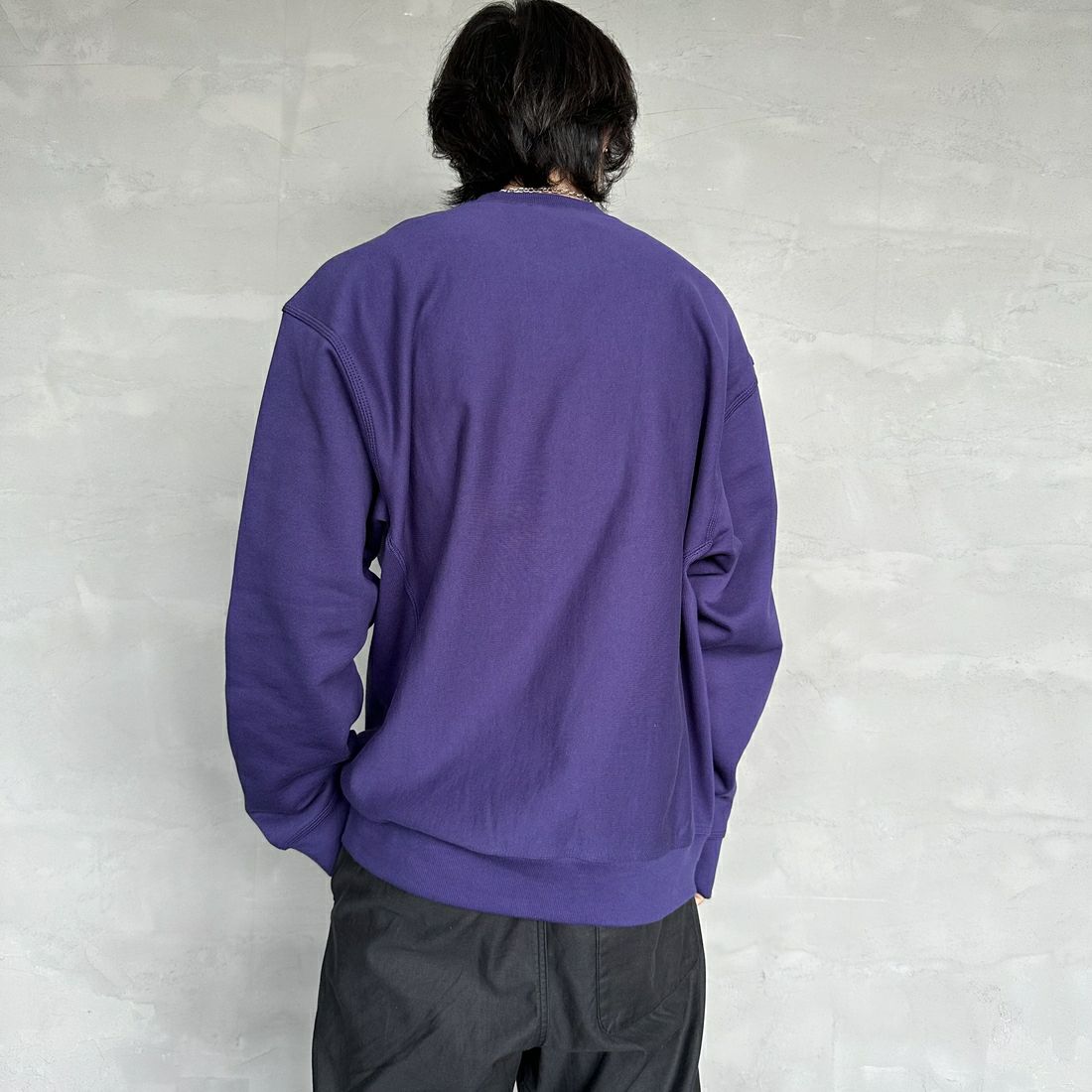 carhartt WIP [カーハートダブリューアイピー] アメリカンスクリプトスウェット [I025475] AURA &&モデル身長：179cm 着用サイズ：L&&