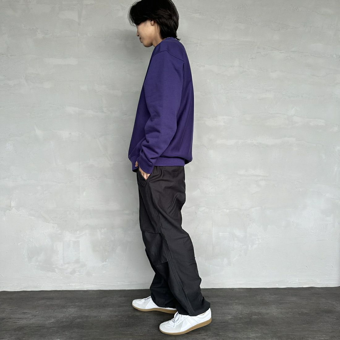 carhartt WIP [カーハートダブリューアイピー] アメリカンスクリプトスウェット [I025475] AURA &&モデル身長：179cm 着用サイズ：L&&