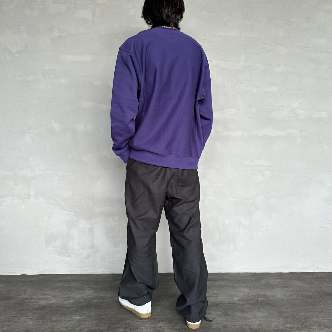 carhartt WIP [カーハートダブリューアイピー] アメリカンスクリプトスウェット [I025475] AURA &&モデル身長：179cm 着用サイズ：L&&