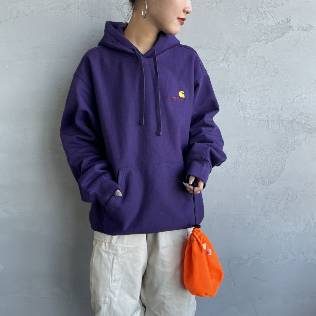 carhartt WIP [カーハートダブリューアイピー] フーデッドアメリカンスクリプトスウェット [I028279]