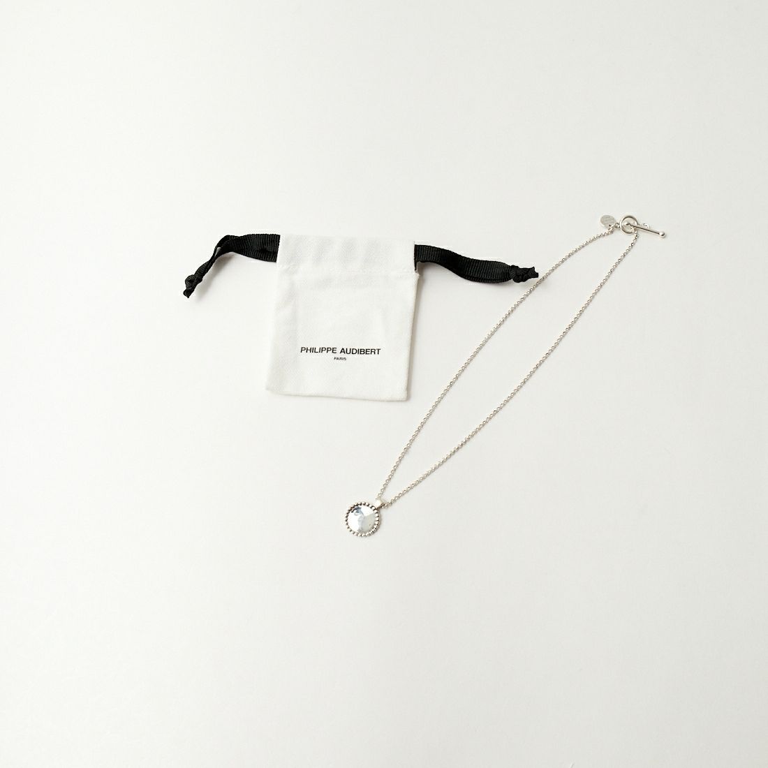 PHILIPPE AUDIBERT [フィリップ オーディベール] COLLIER SID LAITON PM シルバーコイン チェーンネックレス [CO5079] SILVER