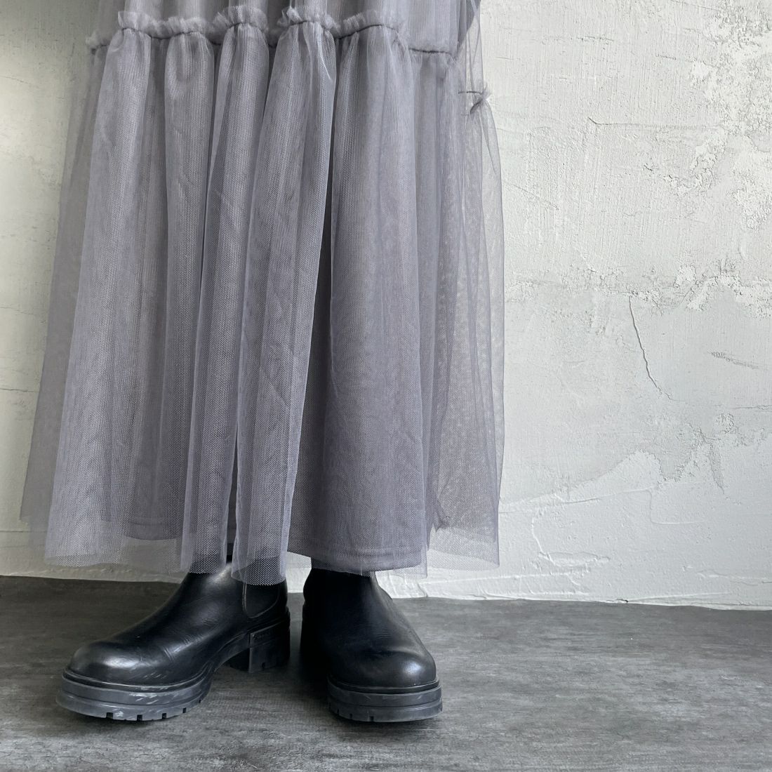 08 CHARCOA&&モデル身長：156cm 着用サイズ：F&&