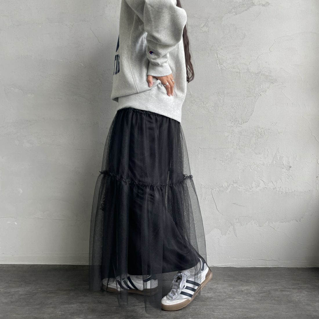 09 BLACK&&モデル身長：156cm 着用サイズ：F&&