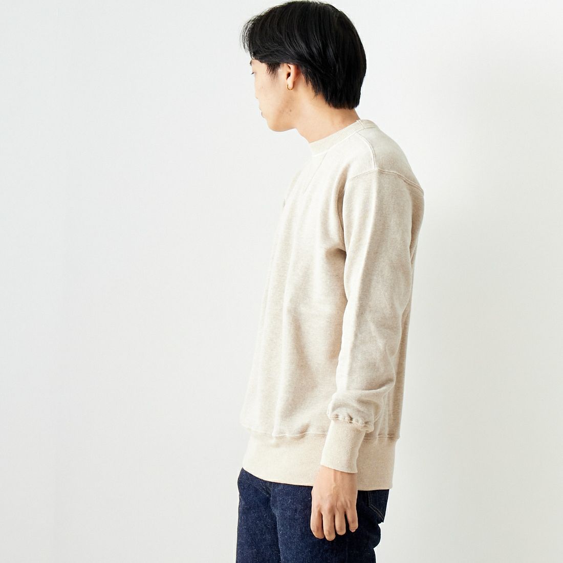 WAREHOUSE [ウエアハウス] セットインフリーダムスウェット [403-PLAIN] ｵｰﾄﾐｰﾙ &&モデル身長：179cm 着用サイズ：42&&