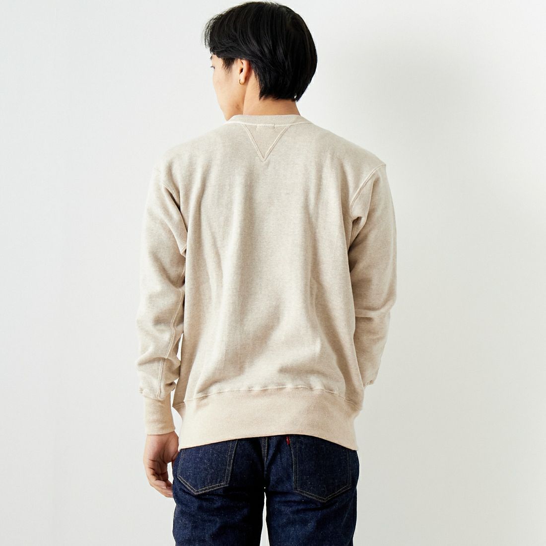WAREHOUSE [ウエアハウス] セットインフリーダムスウェット [403-PLAIN] ｵｰﾄﾐｰﾙ &&モデル身長：179cm 着用サイズ：42&&