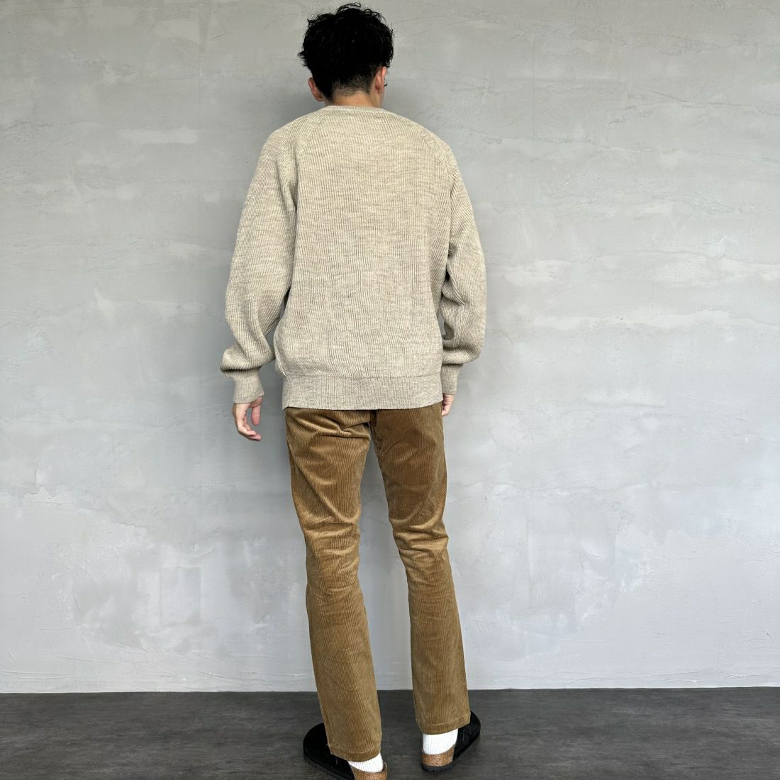 GRAMiCCi [グラミチ] コーデュロイ クロップドNNパンツ [G2FM-P005] MOCHA BEIG&&モデル身長：168cm 着用サイズ：S&&