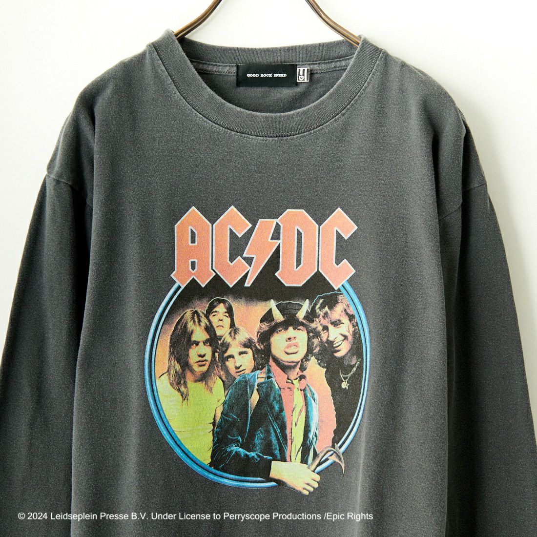 GOOD ROCK SPEED [グッドロックスピード] 別注 AC/DC ロゴプリントロングスリーブTシャツ [INTN-001-JF] BLACK