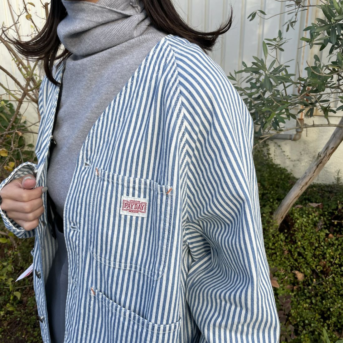 PAY DAY [ペイデイ] 別注 エンジニアジャケット [PD10-CA-IN4-JF] ﾋｯｺﾘｰ &&モデル身長：156cm 着用サイズ：F&&