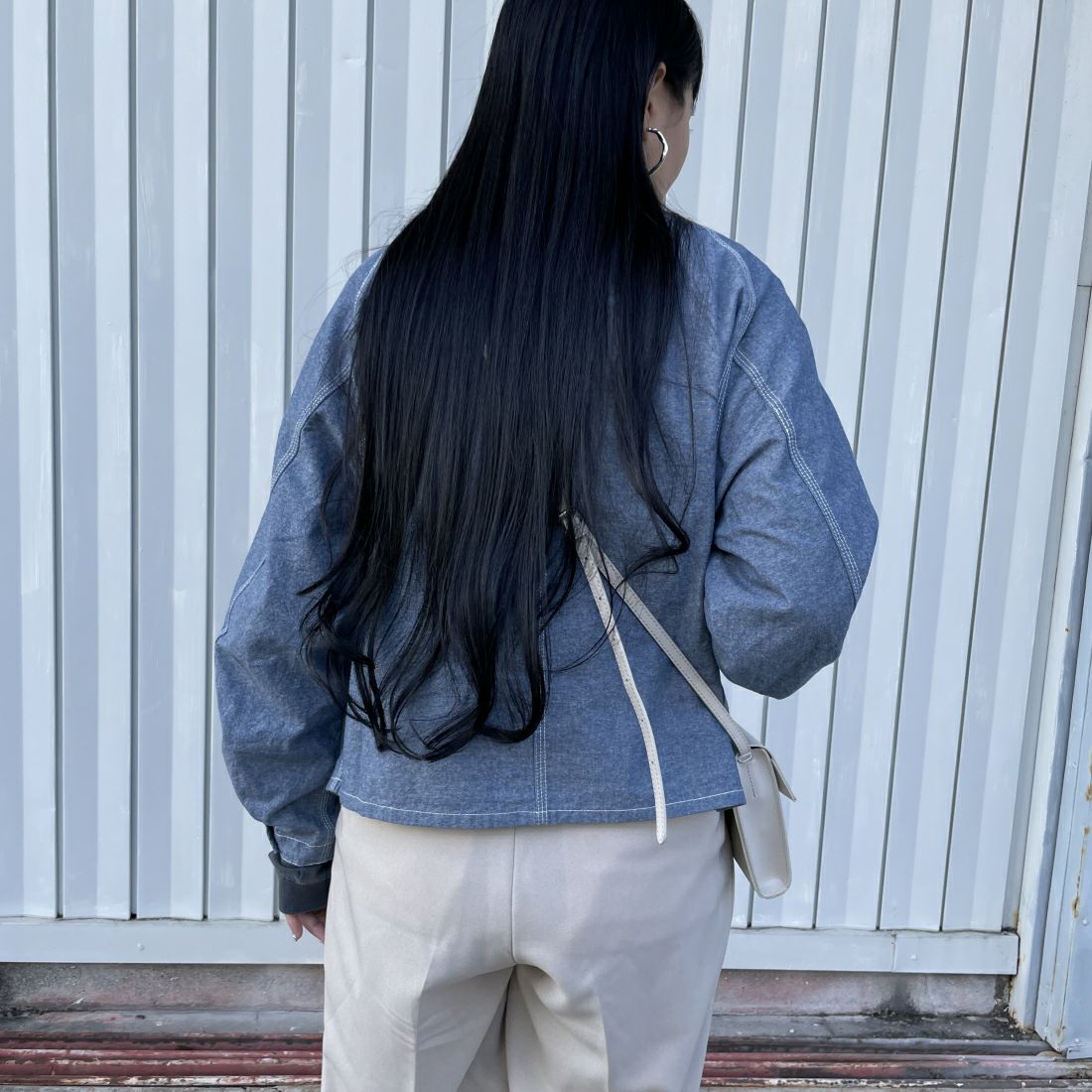 PAY DAY [ペイデイ] 別注 エンジニアジャケット [PD10-CA-IN4-JF] ｼｬﾝﾌﾞﾚｰ &&モデル身長：163cm 着用サイズ：F&&