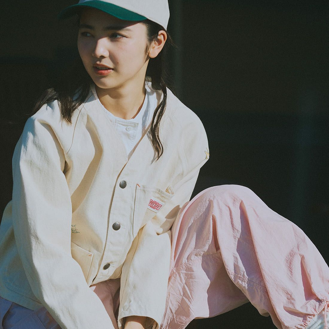 PAY DAY [ペイデイ] 別注 エンジニアジャケット [PD10-CA-IN4-JF] ｷﾅﾘ &&モデル身長：165cm 着用サイズ：F&&