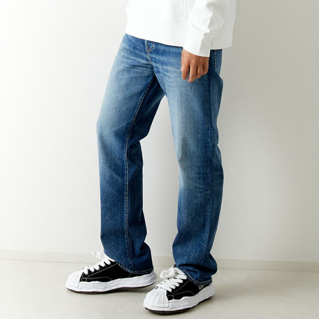 YANUK [ヤヌーク] セルビッジストレートデニム No.XX(ナンバートゥウェンティー) [57233504] VTG &&モデル身長：173cm 着用サイズ：3&&
