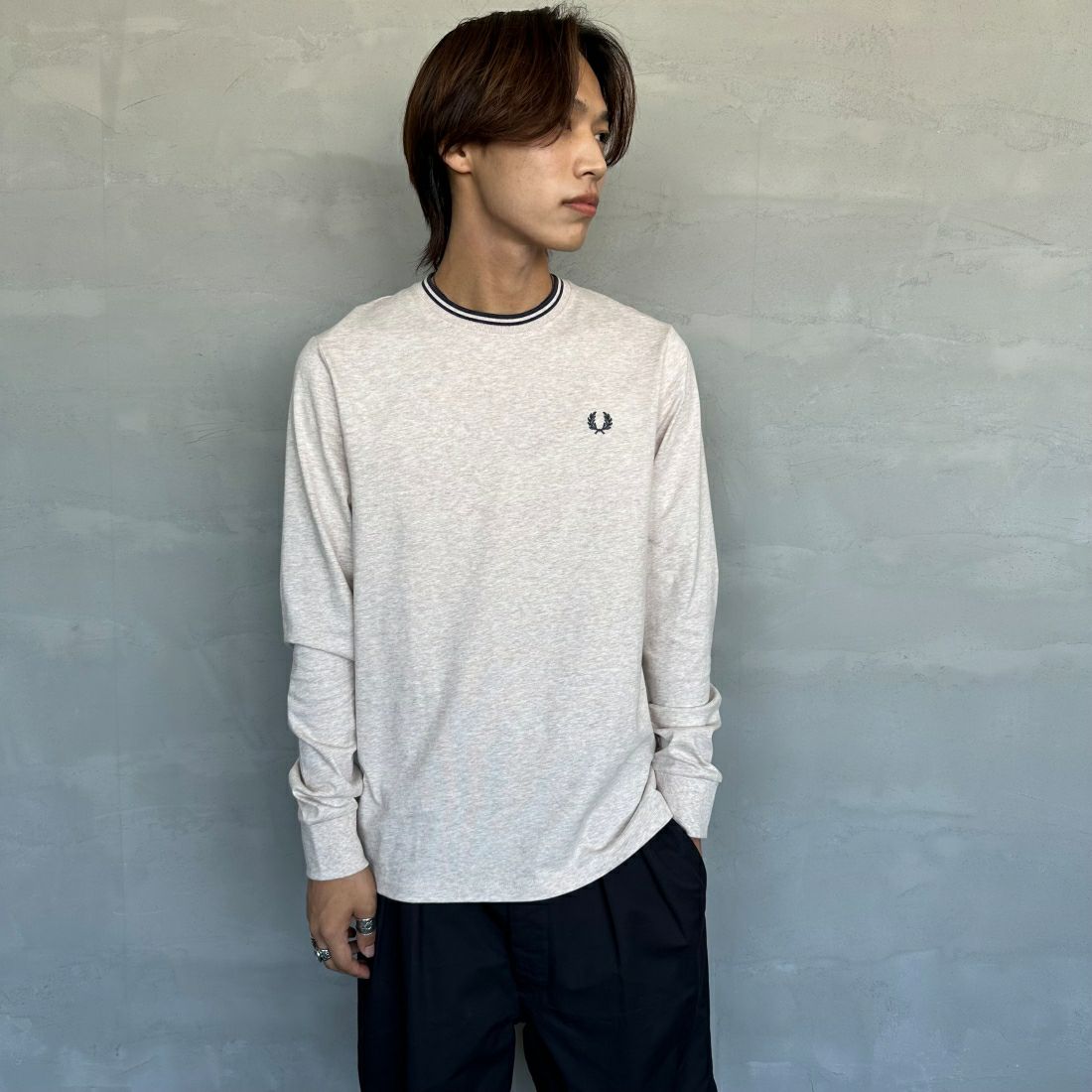 FRED PERRY [フレッドペリー] ティップライン ワンポイント刺繍Tシャツ [M9602]