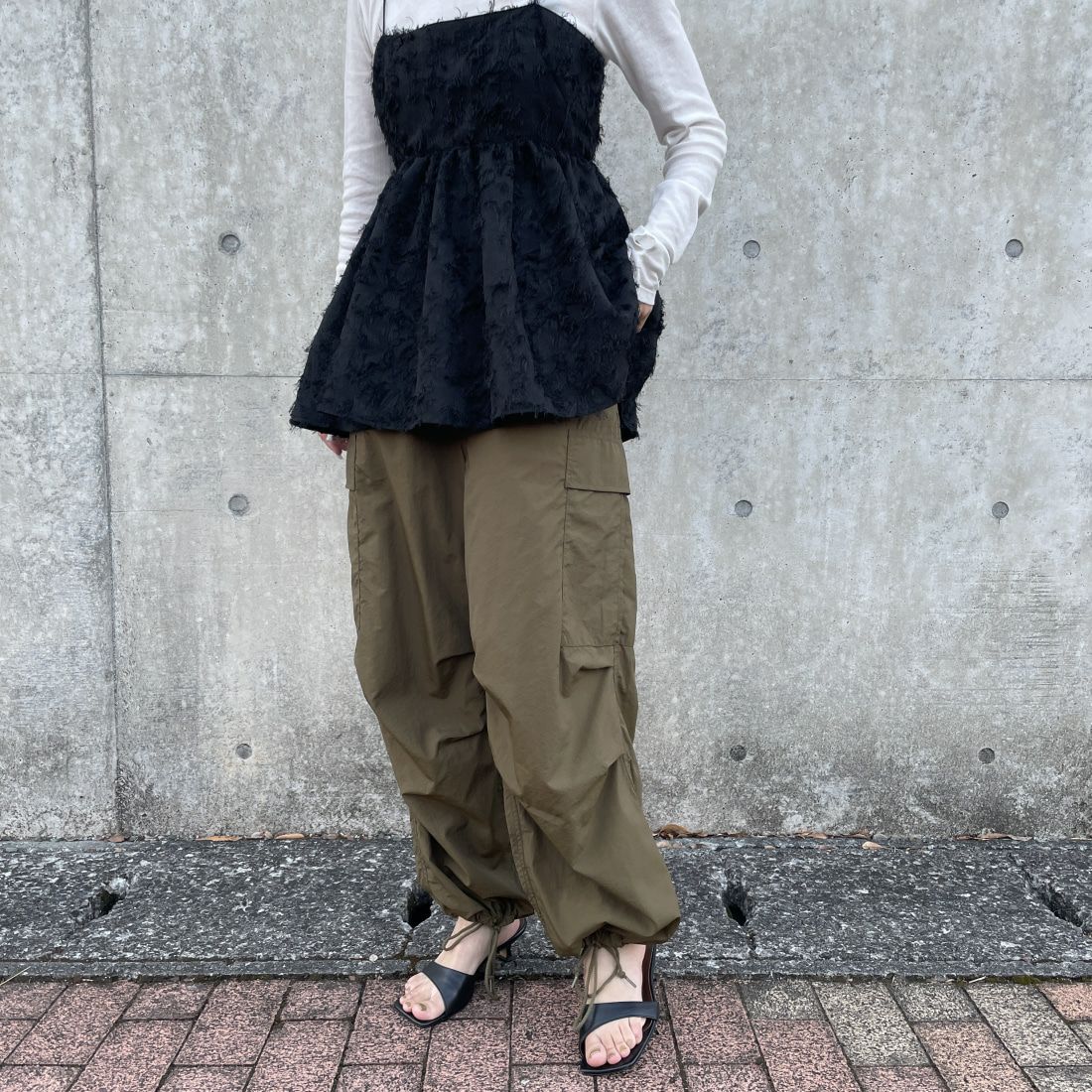 Jeans Factory Clothes [ジーンズファクトリークローズ] ナイロンバルーンカーゴパンツ [IN8-PT-4]