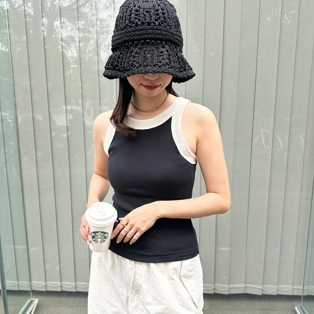 BLACK&&モデル身長：163cm 着用サイズ：F&&