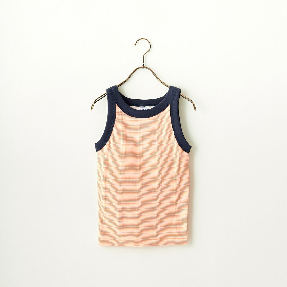 Robert P.Miller [ロバートピーミラー] 別注 配色ボーダー アメリカンスリーブタンクトップ(カップ付き) [RM241-2080IN-JF] ORANGE