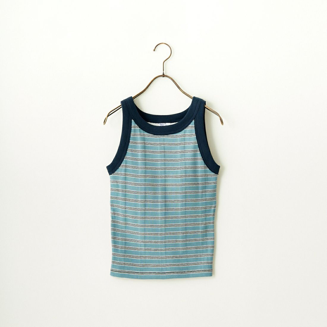 Robert P.Miller [ロバートピーミラー] 別注 配色ボーダー アメリカンスリーブタンクトップ(カップ付き) [RM241-2080IN-JF] BLUE-1