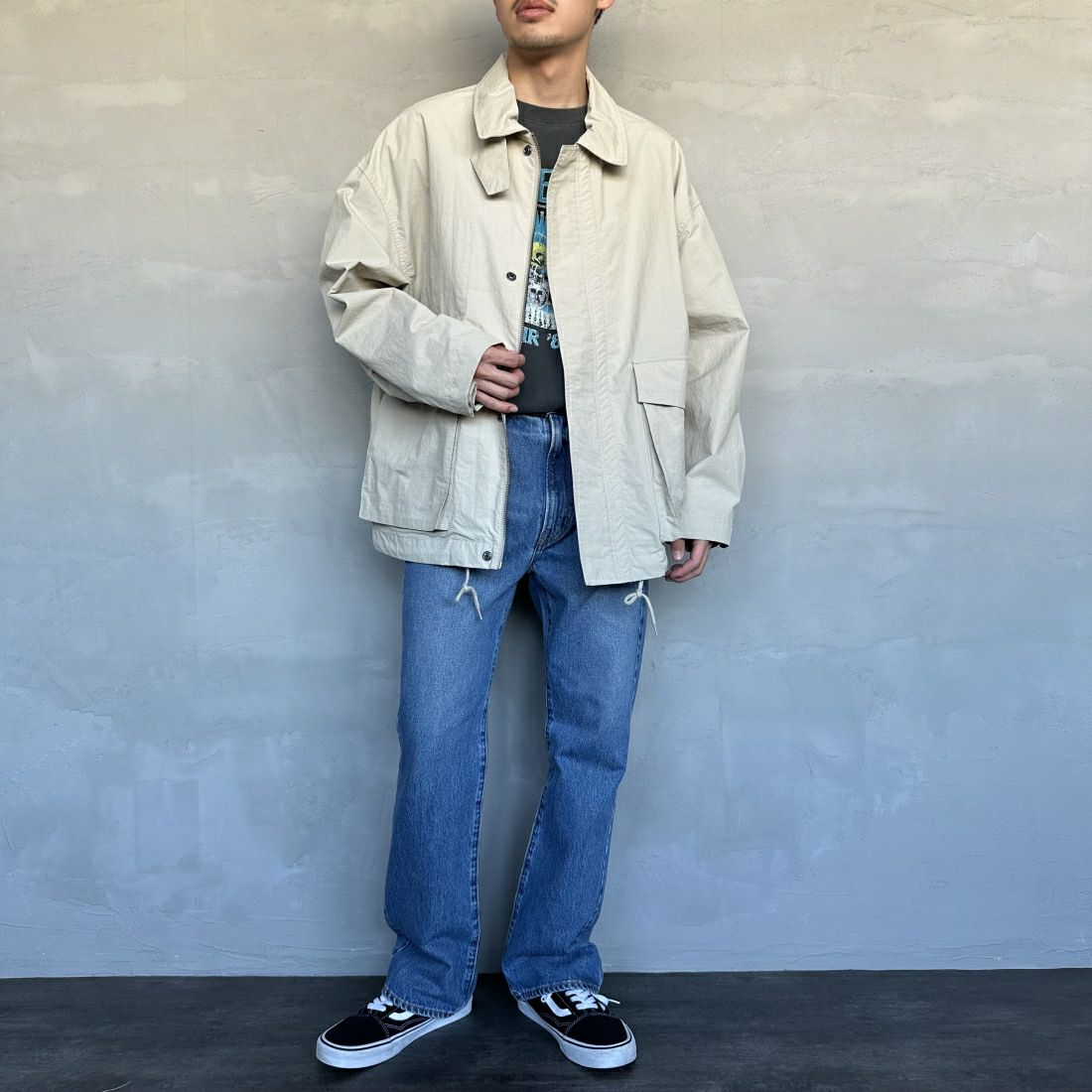 NEEDBY heritage [ニードバイヘリテージ] 別注 GEORGE ブーツカットデニム [GEORGE-JF] MB &&モデル身長：168cm 着用サイズ：29&&