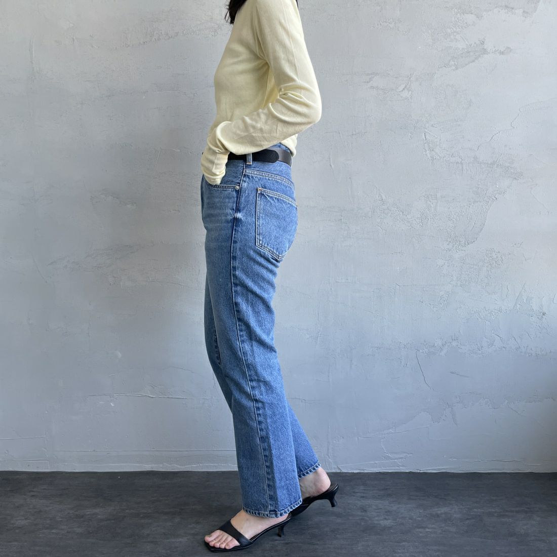 NEEDBY heritage [ニードバイヘリテージ] 別注 GEORGE ブーツカットデニム [GEORGE-JF] MB &&モデル身長：160cm 着用サイズ：26&&