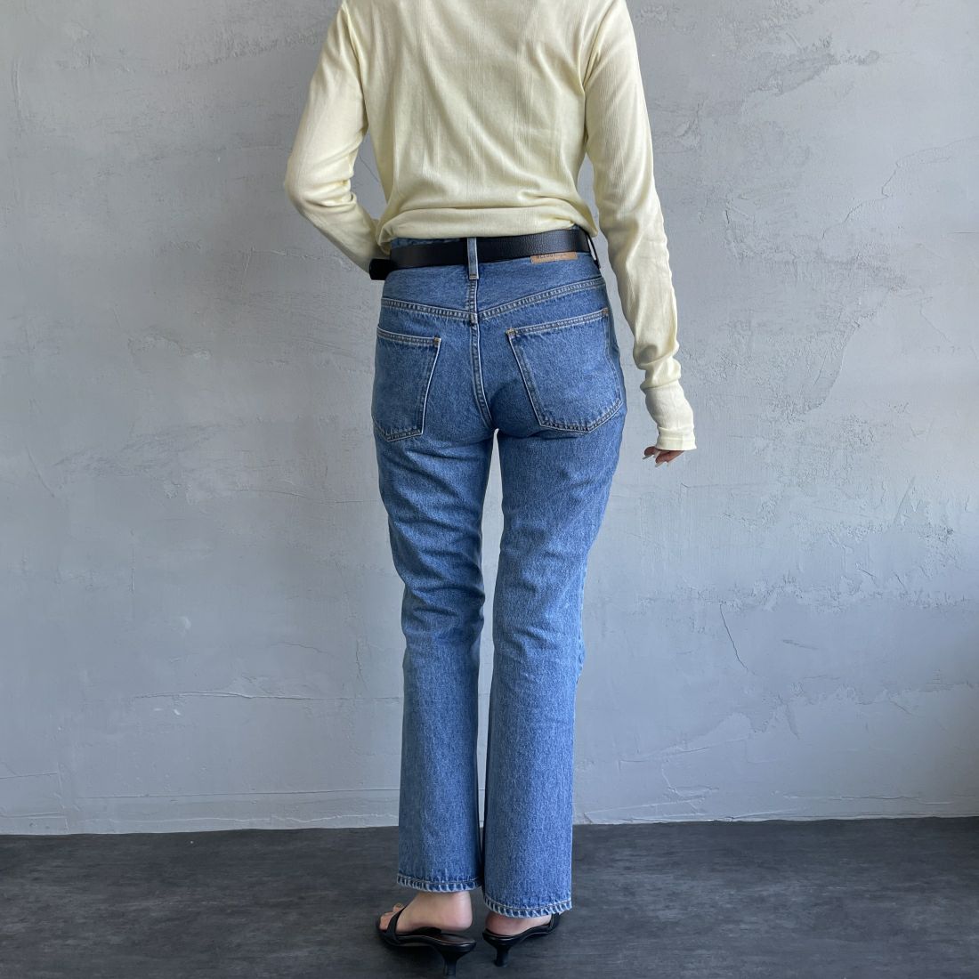 NEEDBY heritage [ニードバイヘリテージ] 別注 GEORGE ブーツカットデニム [GEORGE-JF] MB &&モデル身長：160cm 着用サイズ：26&&