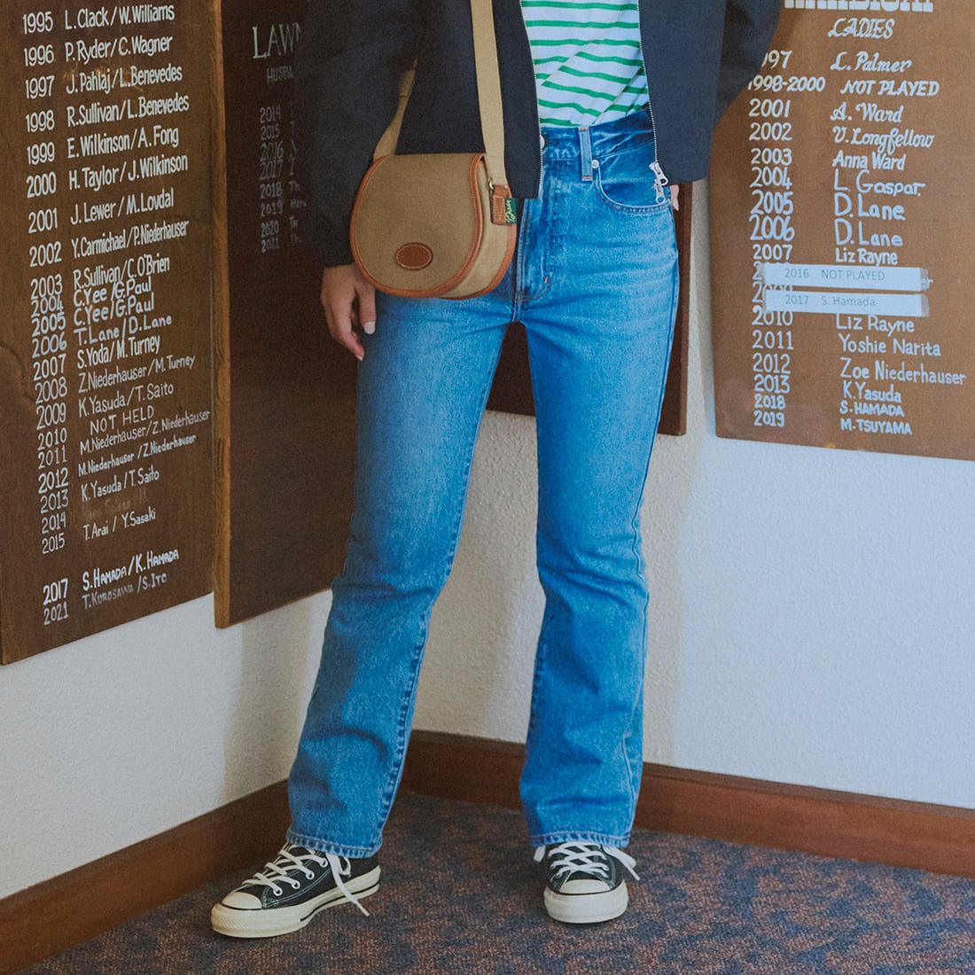 NEEDBY heritage [ニードバイヘリテージ] 別注 GEORGE ブーツカットデニム [GEORGE-JF] MB &&モデル身長：165cm 着用サイズ：26&&