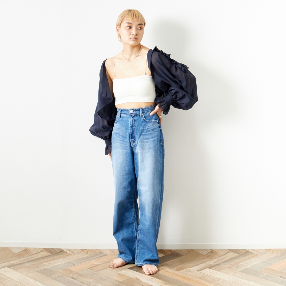 YANUK ルーズストレートJOAN FVB サイズ23