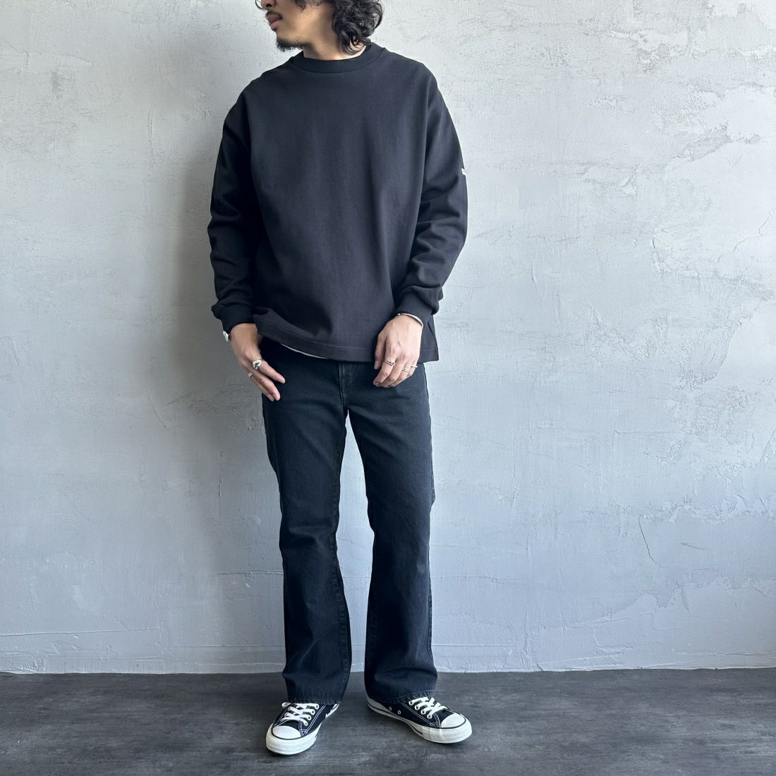 NEEDBY heritage [ニードバイヘリテージ] 別注 GEORGE ブーツカットデニム [GEORGE-JF] BO &&モデル身長：173cm 着用サイズ：29&&