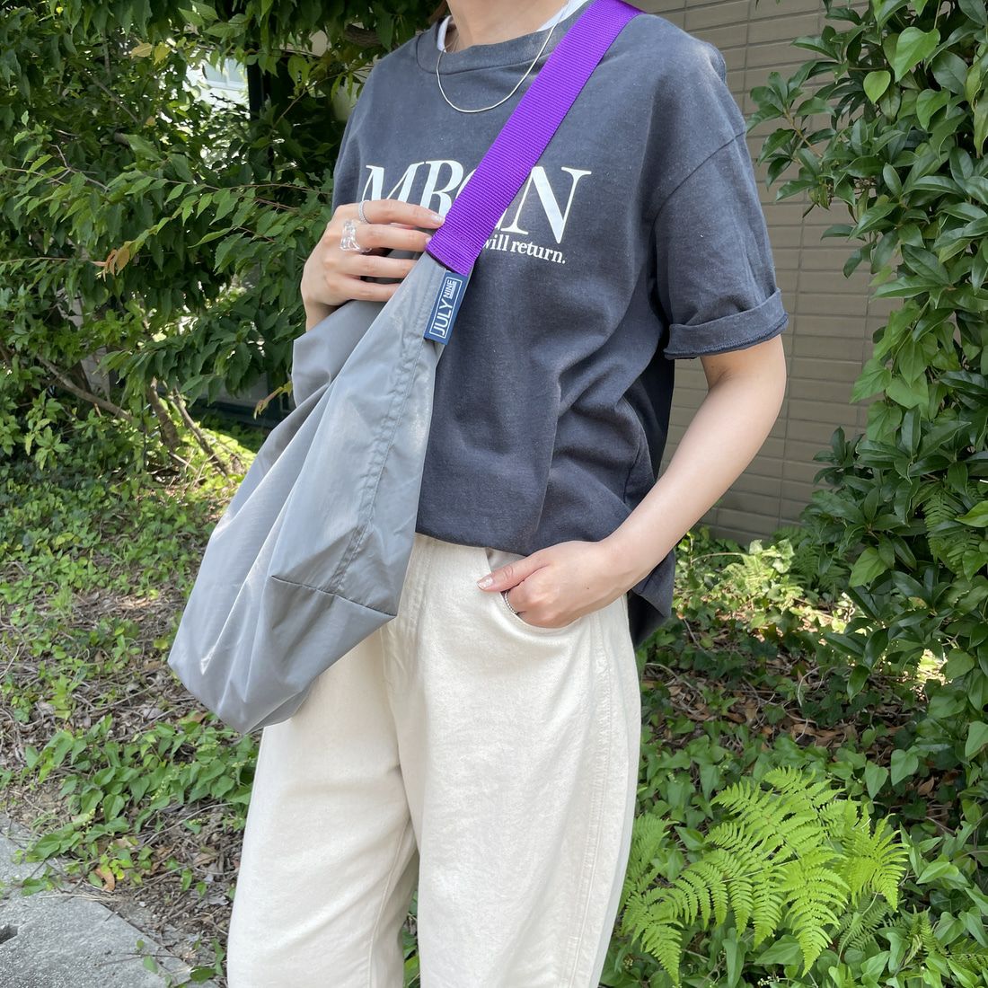 JULY NINE [ジュライナイン] 別注 SEQUEL ナイロンショルダーバッグ [JN200002001-JF] GRAY