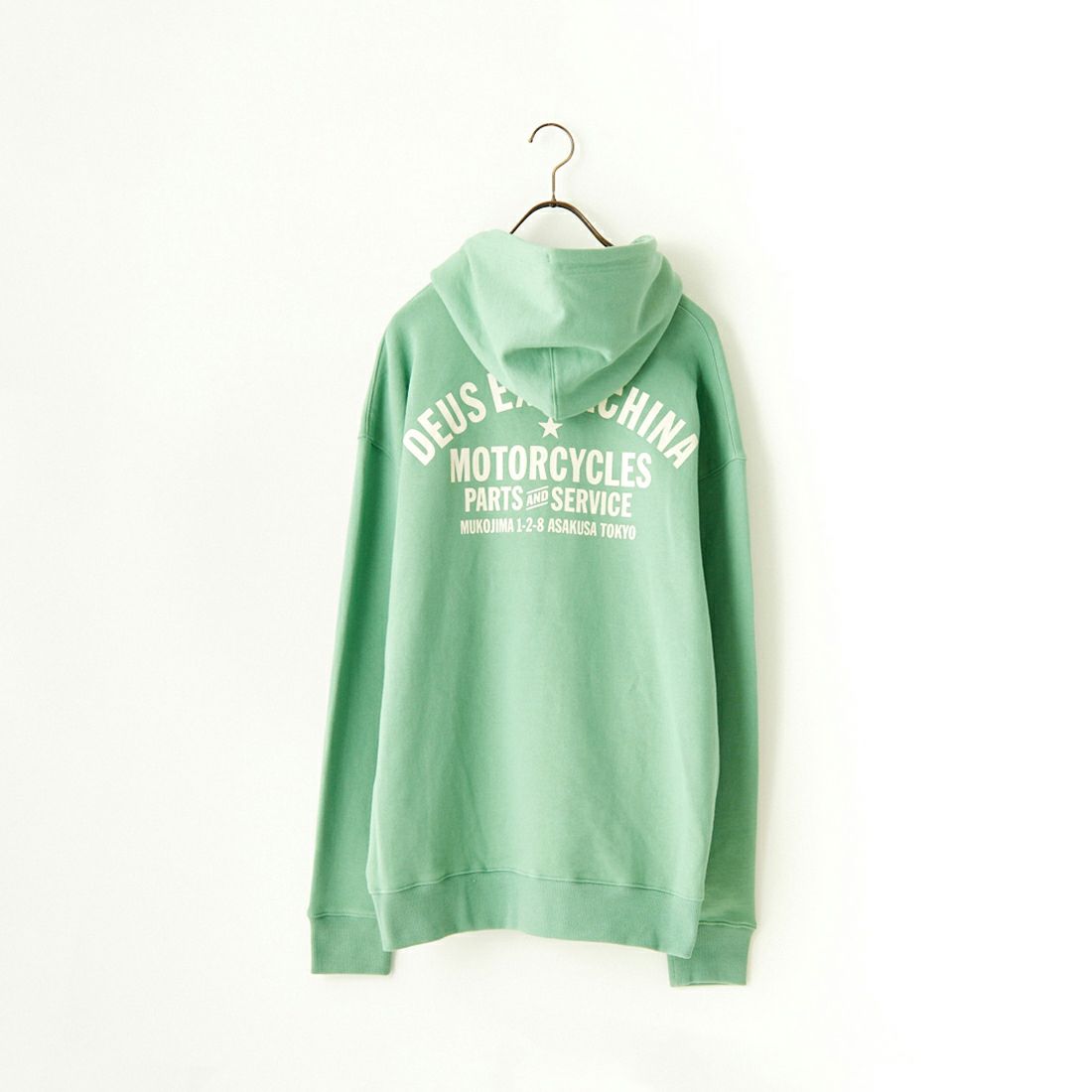 DEUS EX MACHINA [デウス エクス マキナ] TOKYO オーバーサイズスウェットフーディ [DMH238149B] SEA FOAM