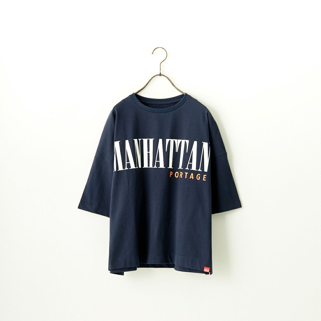 MANHATTAN PORTAGE [マンハッタンポーテージ] 別注 フロントロゴプリントTシャツ [24SSMP-INL011-JF] NAVY