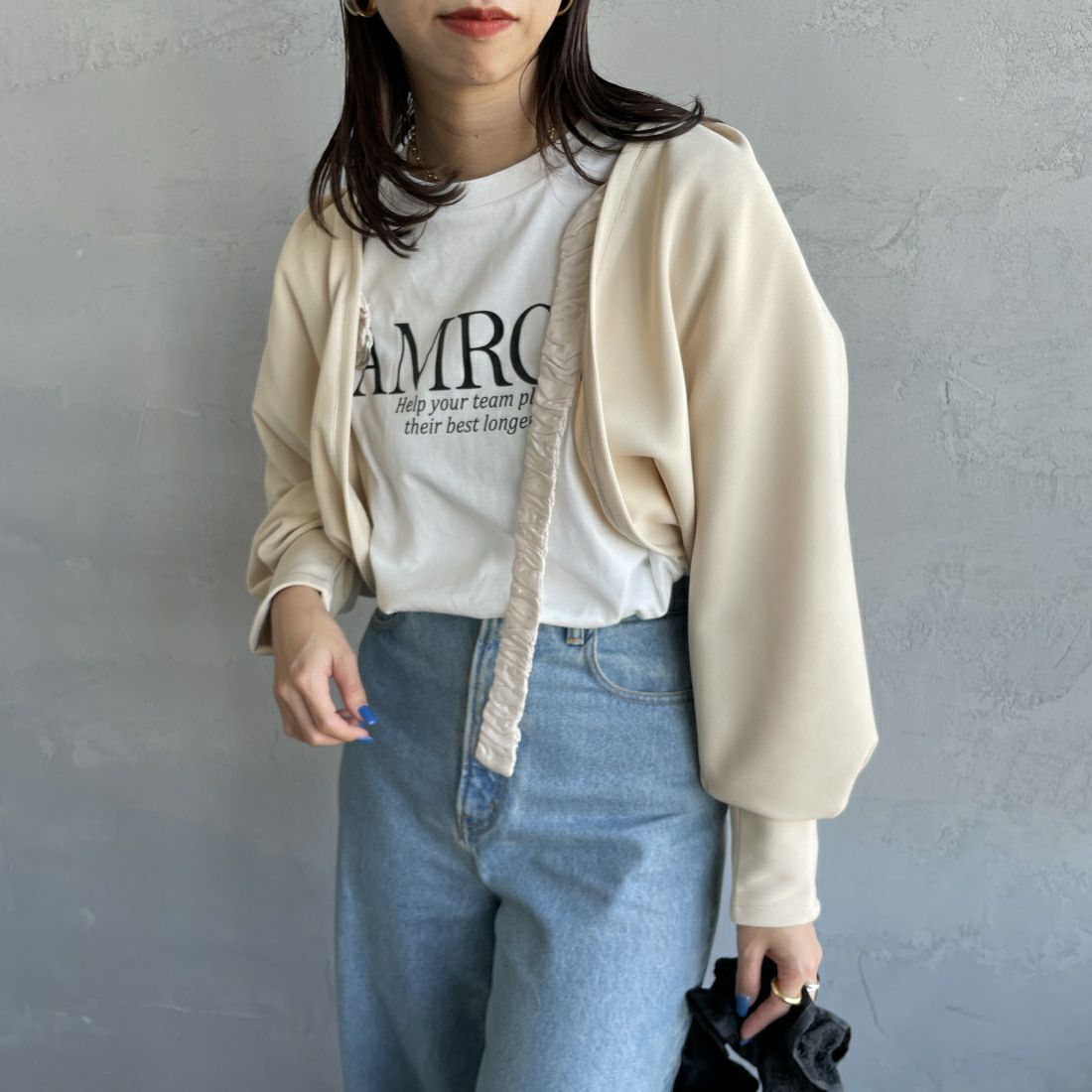 21 ECRU&&モデル身長：163cm 着用サイズ：F&&