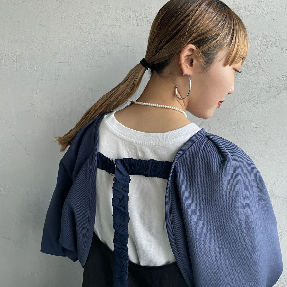 12 D.BLUE&&モデル身長：156cm 着用サイズ：F&&