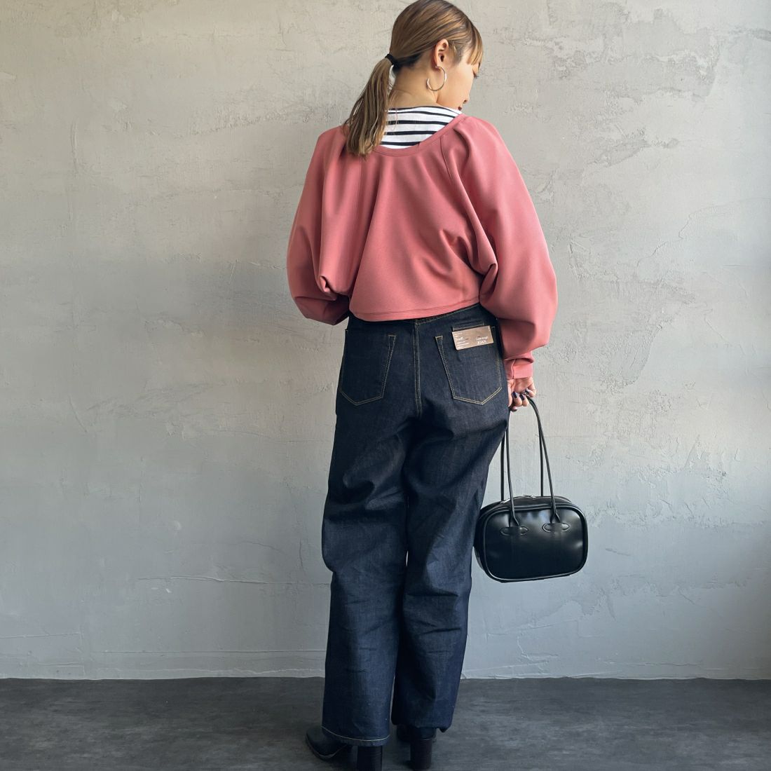 By/m [バイエム] ギャザーベルト付きカットボレロ [23142064] 41 MACARON &&モデル身長：156cm 着用サイズ：F&&